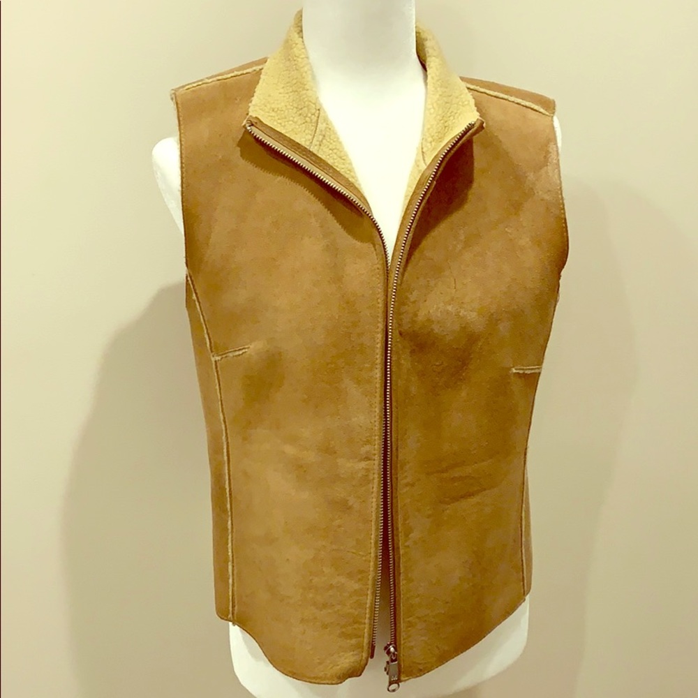Michael Kors leather and  shearling vest